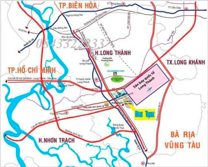 Cập nhật bản đồ quy hoạch khu ven sân bay Long Thành mới nhất
