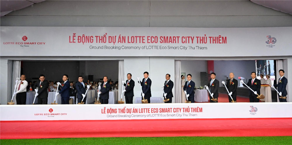 Hình ảnh lễ động thổ dự án Lotte Eco Smart City Thủ Thiêm