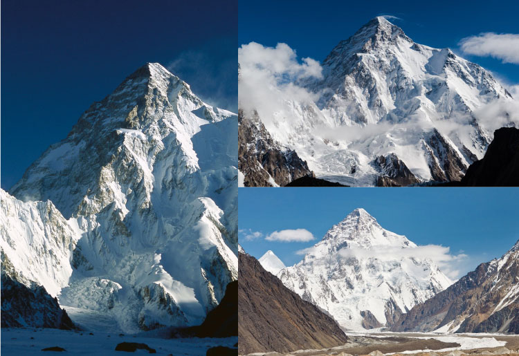Đỉnh núi K2 với độ cao 8611m