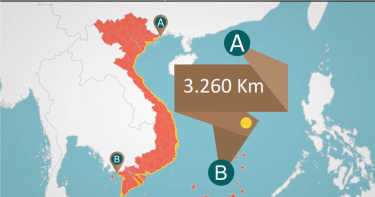 Đường bờ biển Việt Nam dài 3.260 km