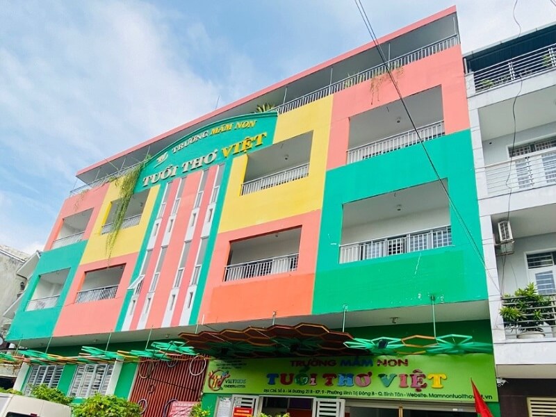 Trường Mầm Non Tư Thục Tuổi Thơ Việt khang trang rộng rãi