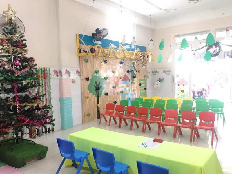 Phòng học nhiều màu sắc Trường mầm non Sơn Định 2