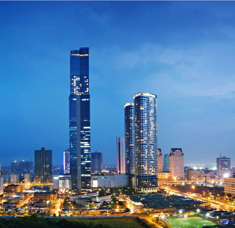 Keangnam Hanoi Residential Tower 1 & 2 với chiều cao 249m
